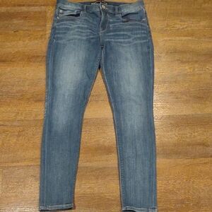Express‎ Womens 8R Legging Mid Rise Blue Skinny Jeans Medium Wash